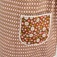 SHIPS FAST~ Indian Summer Polka Dot Pinafore, retro hostess apron, relaxed fit smock with pockets fits L/XL/2X, ready to ship