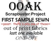 Scrappy Nutcracker Pinafore with no ties, relaxed fit smock with pockets, color-blocked Christmas Apron fits L/XL/2X, ships fast