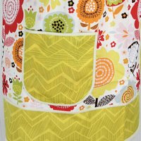 Matilda Floral Pinafore with no ties, relaxed fit smock with pockets, OOAK fall-colored apron fits L/XL/2X, ships fast