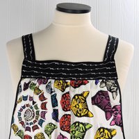 Catfinity Scrapbuster Pinafore Apron with no ties, relaxed fit smock with pockets, cat lover apron, ready to ship fits LXL/2X