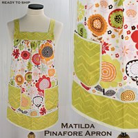 Matilda Floral Pinafore with no ties, relaxed fit smock with pockets, OOAK fall-colored apron fits L/XL/2X, ships fast