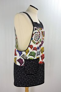 Catfinity Scrapbuster Pinafore Apron with no ties, relaxed fit smock with pockets, cat lover apron, ready to ship fits LXL/2X