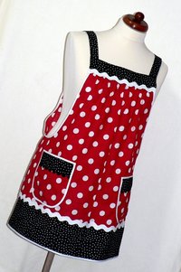 Customized Pinafore Apron (choose your own cotton fabrics) relaxed fit smock with pockets, made-to-order XS to 5X