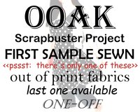 Chicken Scratch SCRAPBUSTER Pinafore Apron with no ties, relaxed fit smock with pockets, farmhouse kitchen apron, 2 sizes ready to ship