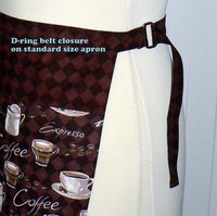 Coffee Time multi-pocket apron with zipper pocket Waitress- Vendor- Teacher- Barista- Farmers Market- Groomer 2 sizes