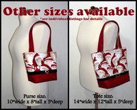 Santa Claus Tote with velvet belt and rhinestone buckle, Holiday Leopard Santa Shoulder Bag, handmade after order