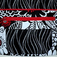 Zesty Zinnia waist apron with pockets for vendors, gardeners, servers, cute teacher apron with secure zipper pocket