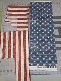 Stars and Stripes Scrapbuster Pinafore with no ties (straps go straight over the shoulders) patriotic flag smock apron with pockets, XS - 5X