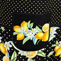 Lemon Fresh Scrapbuster Pinafore Apron with no ties (straps go straight over the shoulders) relaxed fit smock fits L/XL/2X, ready to ship