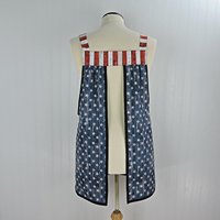 Stars and Stripes Scrapbuster Pinafore with no ties (straps go straight over the shoulders) patriotic flag smock apron with pockets, XS - 5X