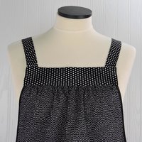 Roosters SCRAPBUSTER Pinafore Apron with no ties, relaxed fit smock with pockets, farmhouse kitchen apron, ready to ship, fits L/XL/2X