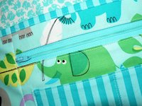 Elephants Multi-Pocket Apron great for waitress, vendor, photographer, cute teacher apron with money pocket, 2 sizes