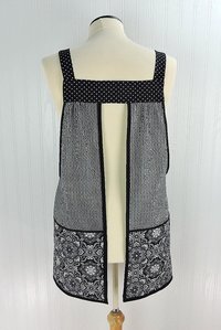 Fancy Medallion 2 Scrapbuster Pinafore with no ties (straps go straight over the shoulder), relaxed fit smock with pocket, L/XL/2X ships now
