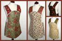 Customized 50s Smock Apron (choose your fabrics) relaxed fit smock w/ pocket options, H-back style (no neck ties) XS - 4X