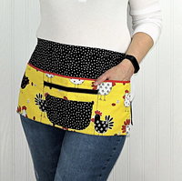 Customized Multiple Pocket Apron for Teachers, Vendors, Event Planners, Servers with secure zipper pocket, choose your own fabrics