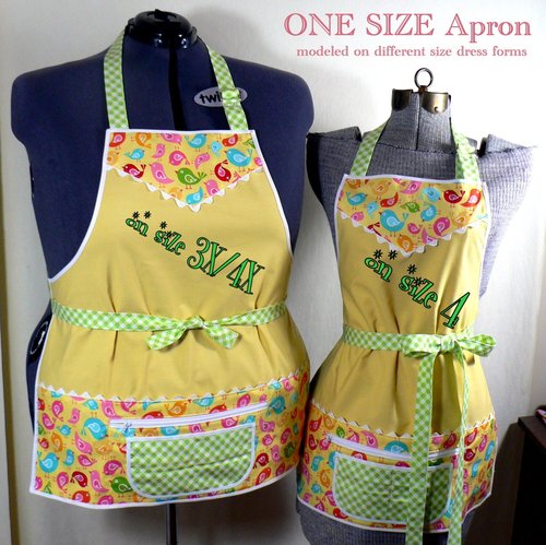 Hello Sunshine Birdie Full Length multi-pocket apron with secure zipper money pocket (teachers, vendors, farmers market) shopkeeper apron