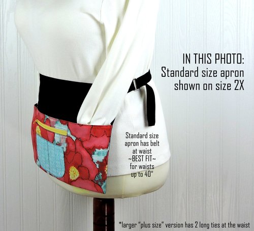 Worn Poppies Multi-Pocket Apron with money pocket for vendors; teachers; servers; delightful ready to ship teacher gift