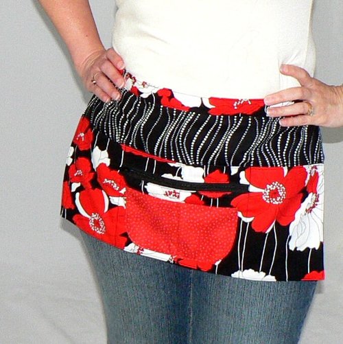 Poppy Lane 6 Pocket Teacher- Server- Vendor- Florist- Utility APRON- for gardening, crafting, or classroom, 2 sizes
