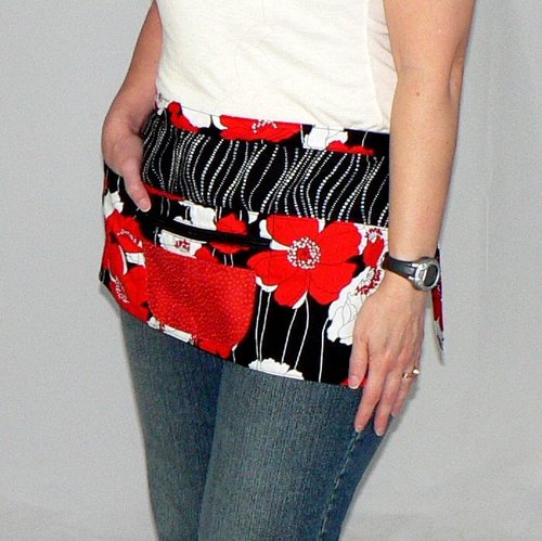 Poppy Lane 6 Pocket Teacher- Server- Vendor- Florist- Utility APRON- for gardening, crafting, or classroom, 2 sizes
