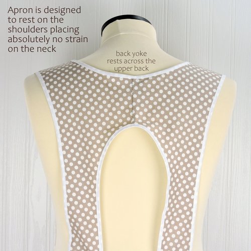 SHIPS FAST~ Cottage Daisies Retro 50s Smock, relaxed fit apron with no neck ties (H-back apron) Standard Size fits L/XL