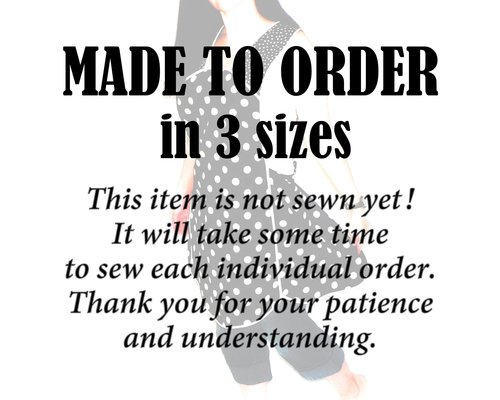 Red, White & Apple Pie Pinafore, relaxed fit smock with pockets, comfortable (doesn't touch neck) SHIPS NOW, standard size fits L/XL/2X