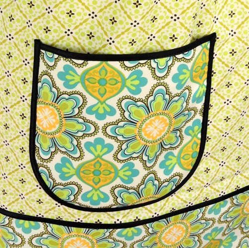 Vintage Paisley Pinafore Apron with no ties, relaxed fit smock with pockets fits L/XL/2X, Grandmacore kitchen, Ready to Ship