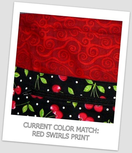 Black Cherries Multi-Pocket Apron with zipper, great for teachers, gardeners, servers, made after order in 2 sizes