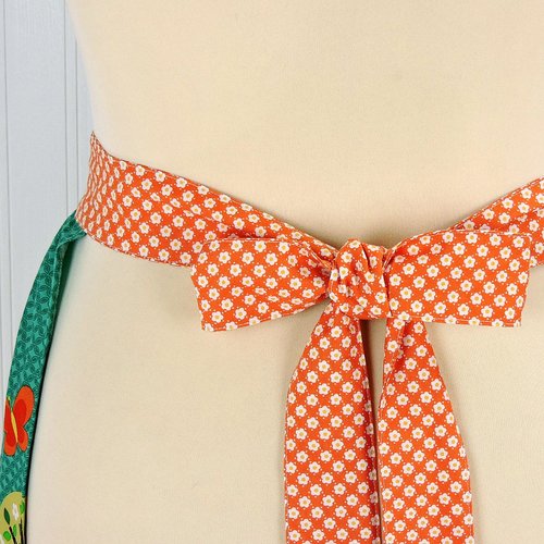 Nuts for Dinner Gathered Skirt Apron, A Little Handmade Vintage Charm for Fall, one size fits most, ready to ship