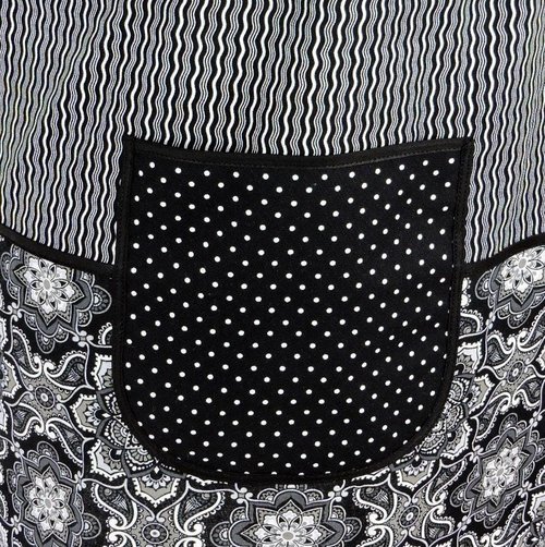 Fancy Medallion 2 Scrapbuster Pinafore with no ties (straps go straight over the shoulder), relaxed fit smock with pocket, L/XL/2X ships now